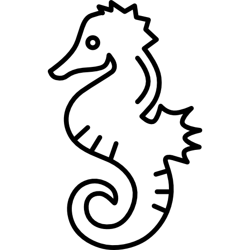 konik morski skierowany w lewo  ikona
