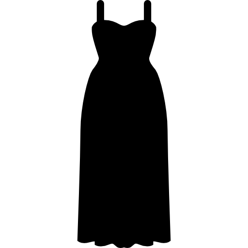 długa elegancka sukienka  ikona