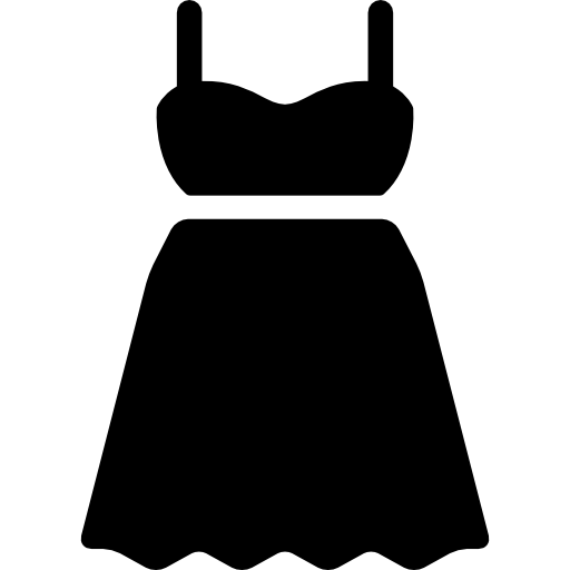 vestido de mujer  icono