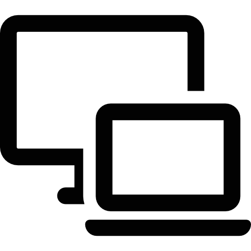 monitor de computadora y computadora portátil  icono