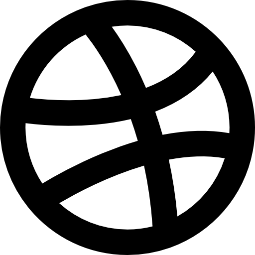 duże logo dribbble  ikona