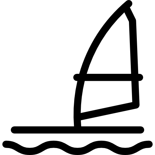 Windsurfboard On Water Special Lineal icon