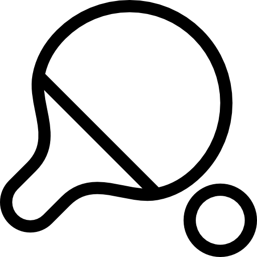 Ping Pong Ball and racket Special Lineal icon