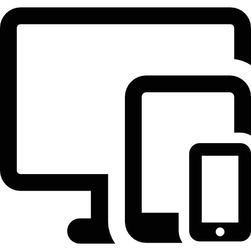 monitor tablet y smartohone  icono