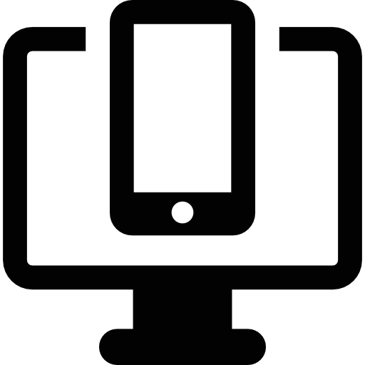 パソコンと電話  icon