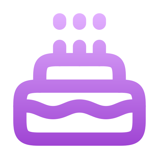 pastel de cumpleaños Generic Gradient icono