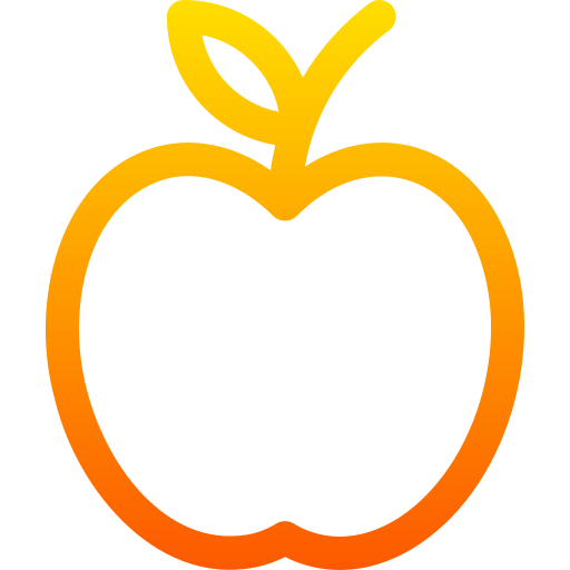 jabłko Basic Gradient Lineal color ikona