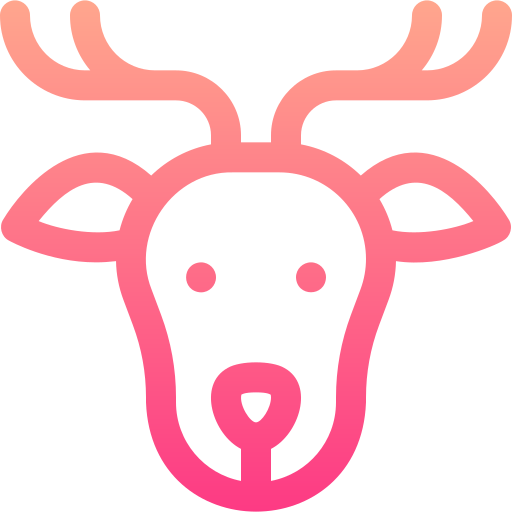ciervo Basic Gradient Lineal color icono