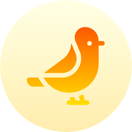 鳥 Basic Gradient Circular icon