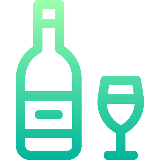 wijn Basic Gradient Lineal color icoon