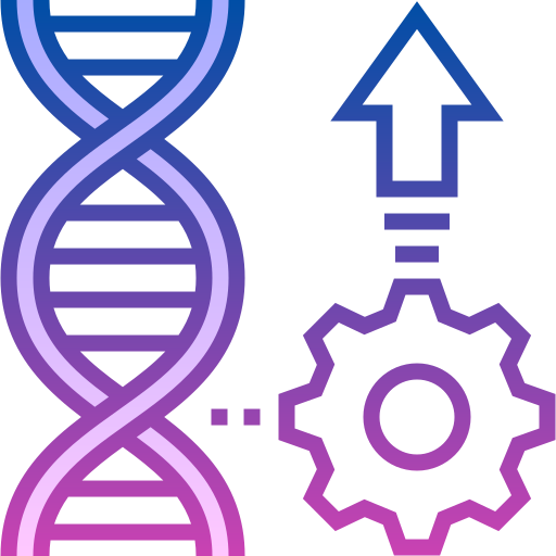 Gene Detailed bright Gradient icon