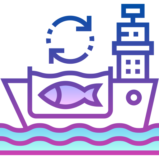 Fish farm vessel Detailed bright Gradient icon