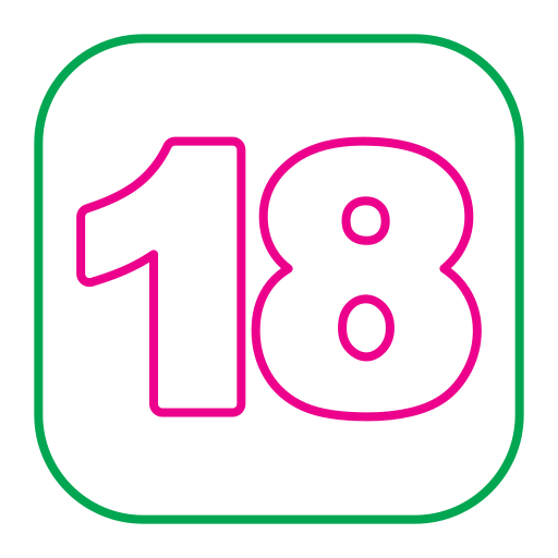 osiemnaście Generic Outline Color ikona