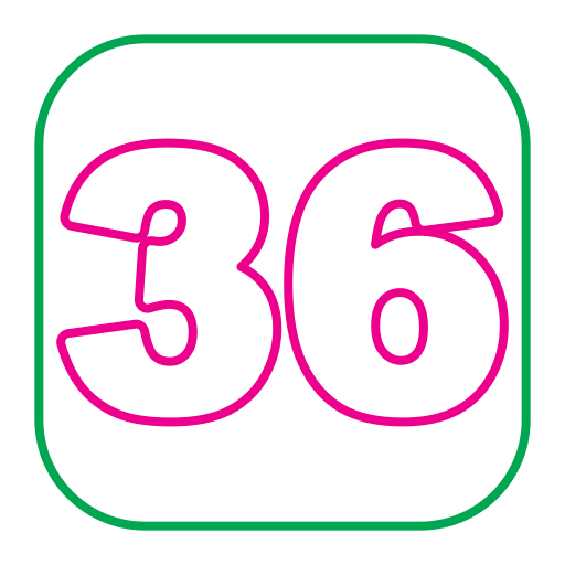 treinta y seis Generic Outline Color icono