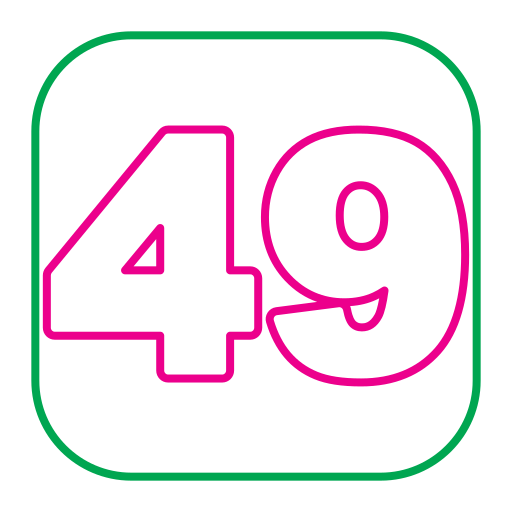 cuarenta y nueve Generic Outline Color icono