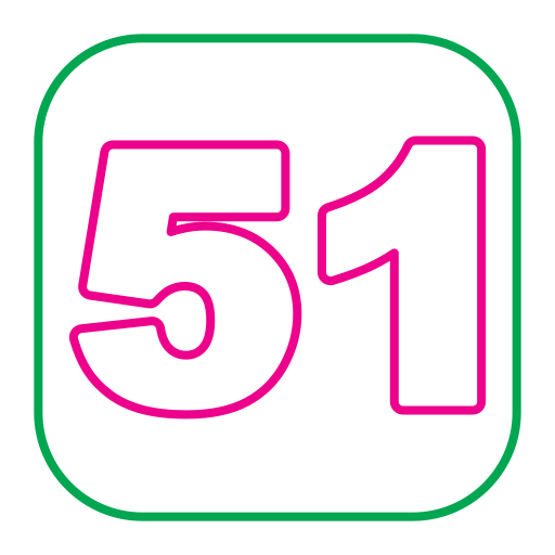 cincuenta y uno Generic Outline Color icono