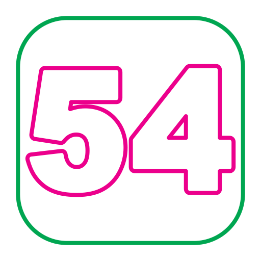 cincuenta y cuatro Generic Outline Color icono