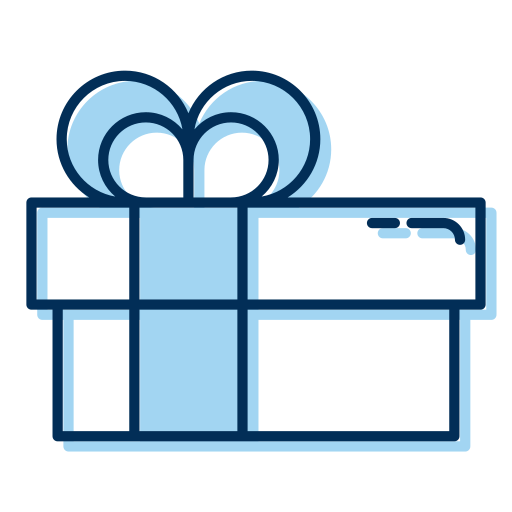 Gift box Generic Blue icon