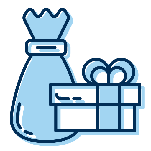 Gift box Generic Blue icon