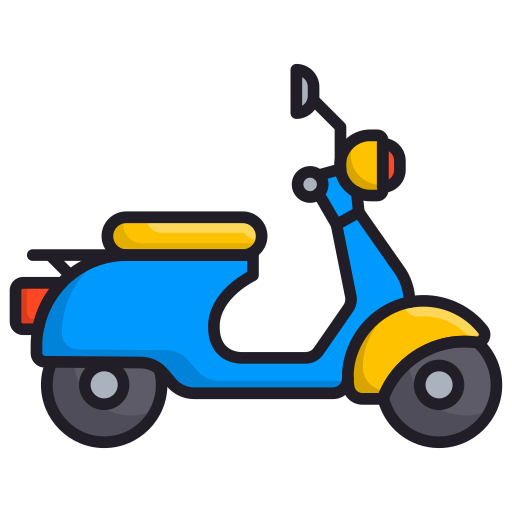 スクーター Generic Outline Color icon