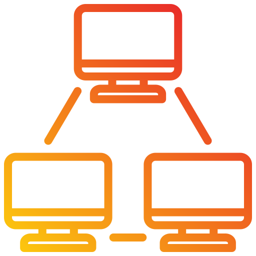 red de computadoras Generic Gradient icono