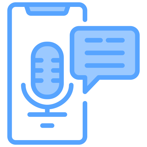 Voice message Generic Blue icon