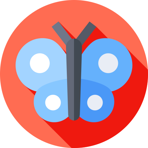 Butterfly Flat Circular Flat icon