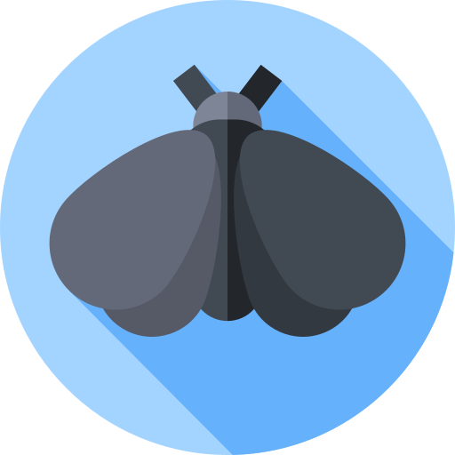 나방 Flat Circular Flat icon