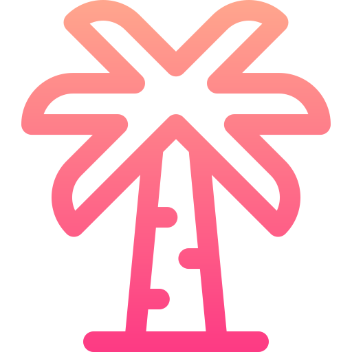 drzewo palmowe Basic Gradient Lineal color ikona