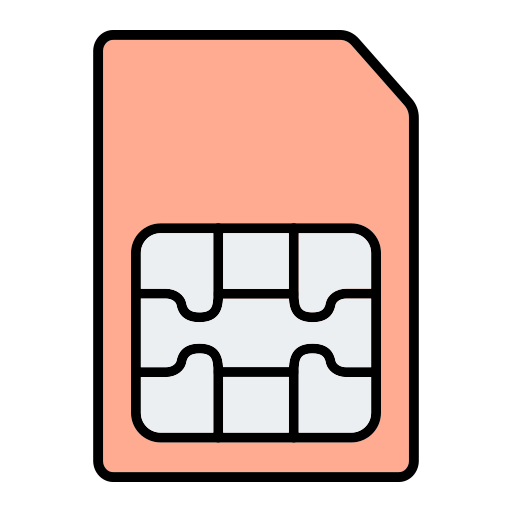 simカード Generic Outline Color icon