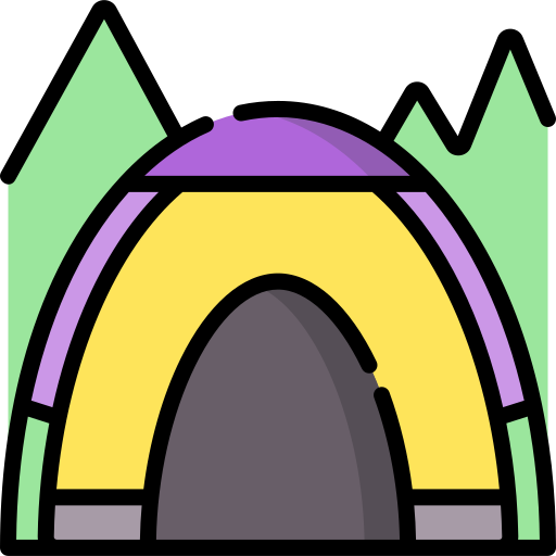 Tent Special Lineal color icon