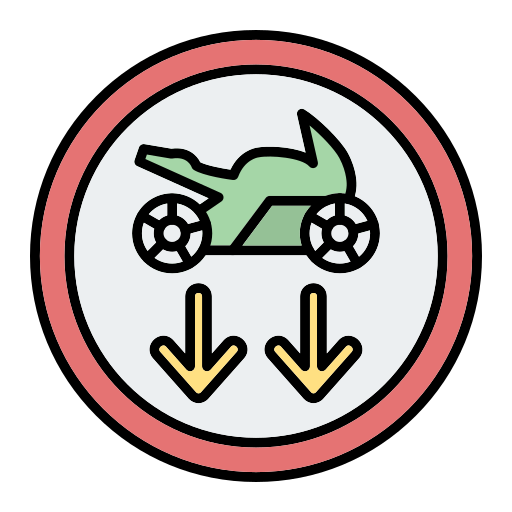 Bike lane Generic Outline Color icon