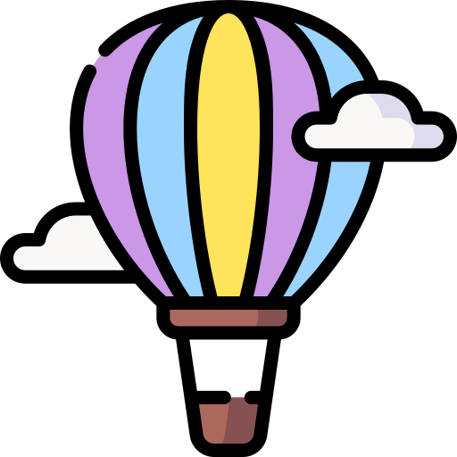 balão de ar quente Special Lineal color Ícone