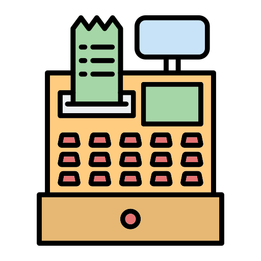 caja registradora Generic Outline Color icono