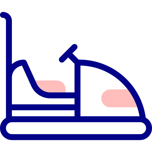 Bumper car Detailed Mixed Lineal color icon