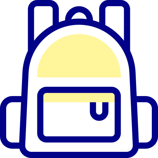 Backpack Detailed Mixed Lineal color icon
