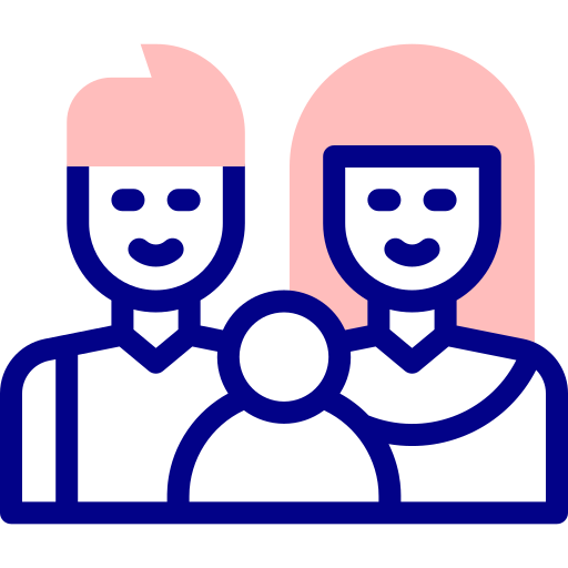 Family Detailed Mixed Lineal color icon