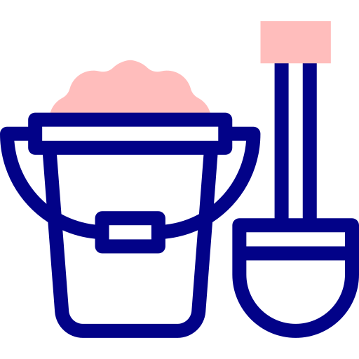 Sand bucket Detailed Mixed Lineal color icon