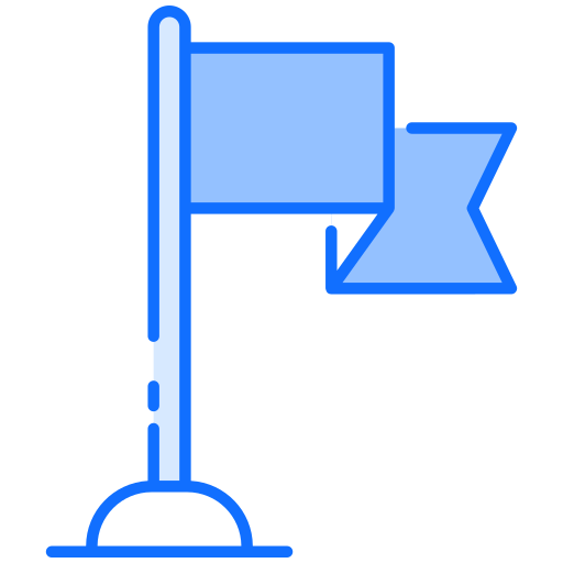 bandera de gol Generic Blue icono