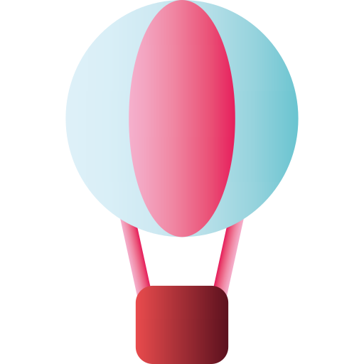 globo aerostático Generic Flat Gradient icono