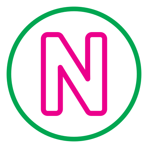 litera n Generic Outline Color ikona