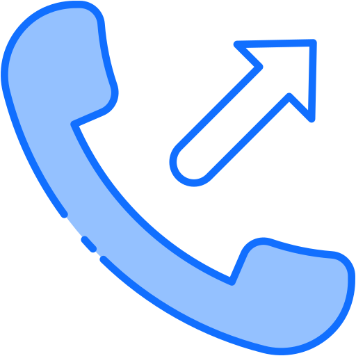 Outgoing call Generic Blue icon
