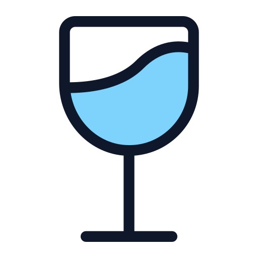 bicchiere di vino Generic Outline Color icona