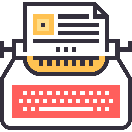 Typewriter Maxim Basinski Premium Lineal Color icon