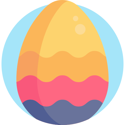 huevo de pascua Detailed Flat Circular Flat icono