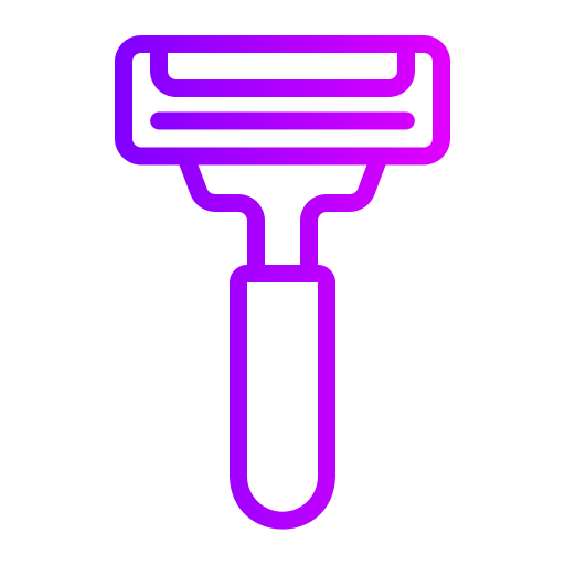 cuchilla de afeitar Generic Gradient icono