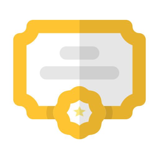 certyfikat Generic Flat ikona