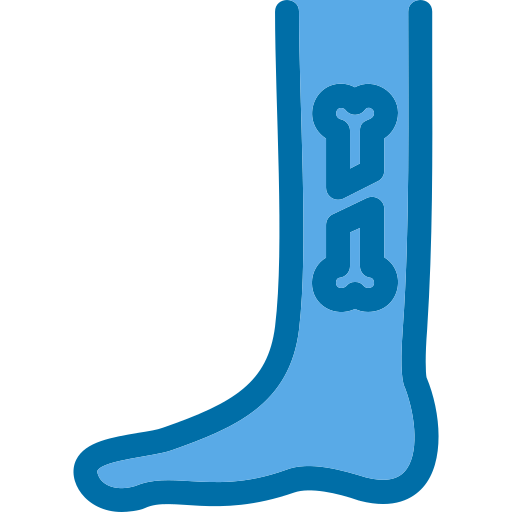 Broken leg Generic Blue icon