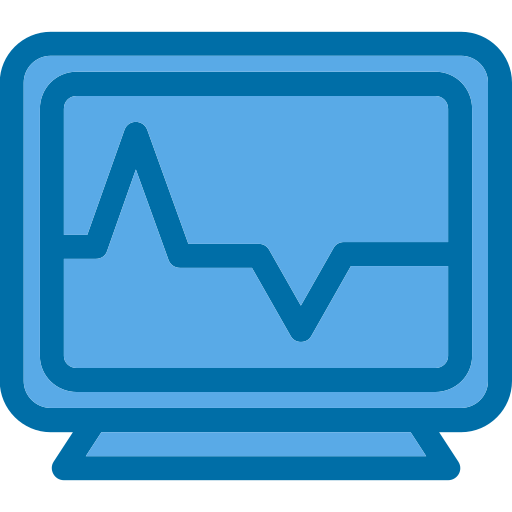 Heart monitoring Generic Blue icon