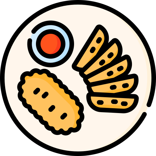 pescado y papas fritas Special Lineal color icono